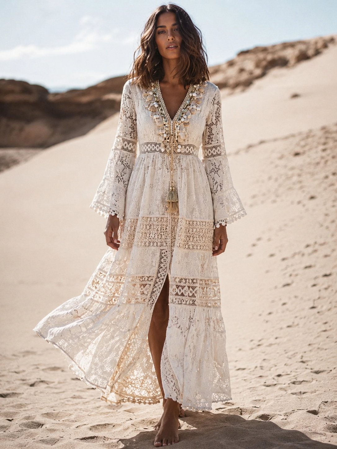 AuraMare Selene - Copricostume donna Bianco