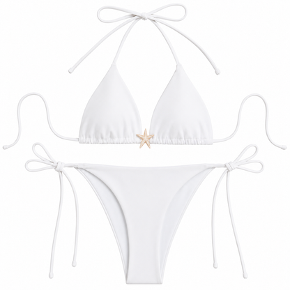 AuraMare Triangolo con Stella - Bikini donna Bianco