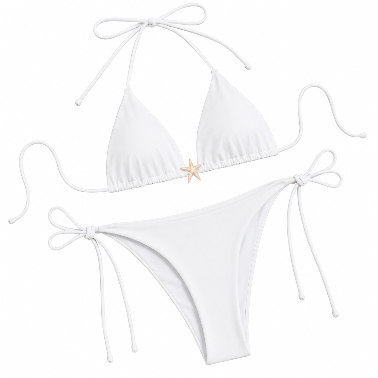 AuraMare Triangolo con Stella - Bikini donna Bianco