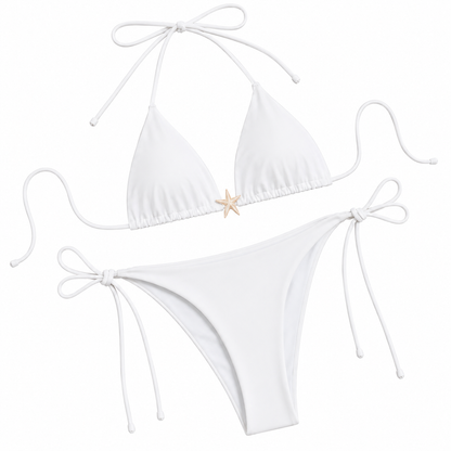 AuraMare Triangolo con Stella - Bikini donna Bianco