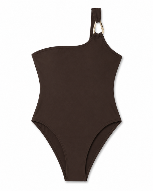 AuraMare Monospalla - Costume intero donna Marrone