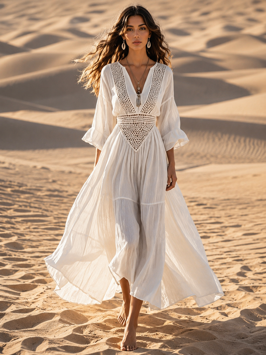 AuraMare Sole - Copricostume donna Bianco