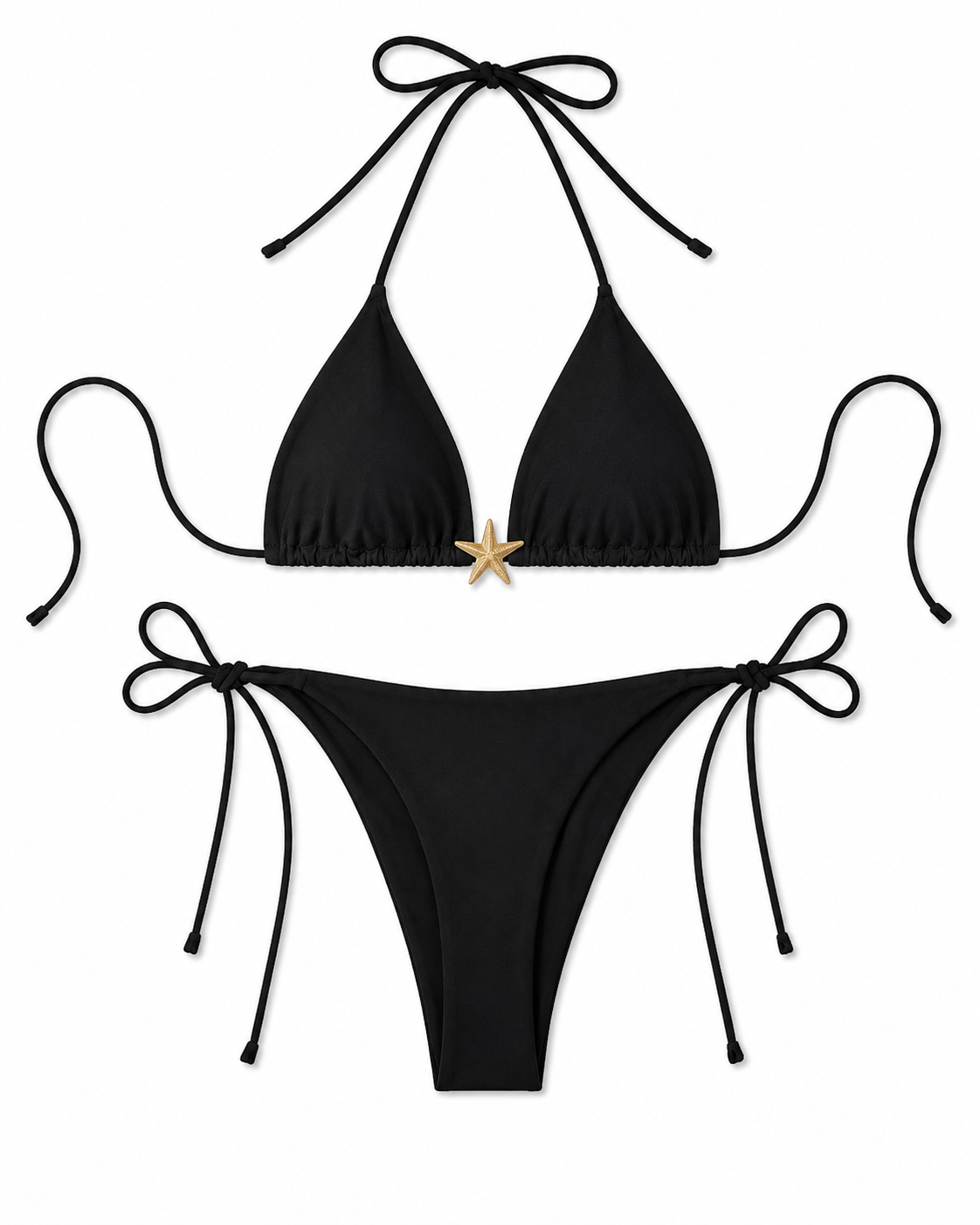 AuraMare Triangolo con Stella - Bikini donna Nero