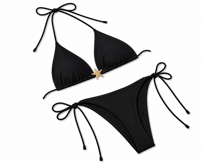 AuraMare Triangolo con Stella - Bikini donna Nero