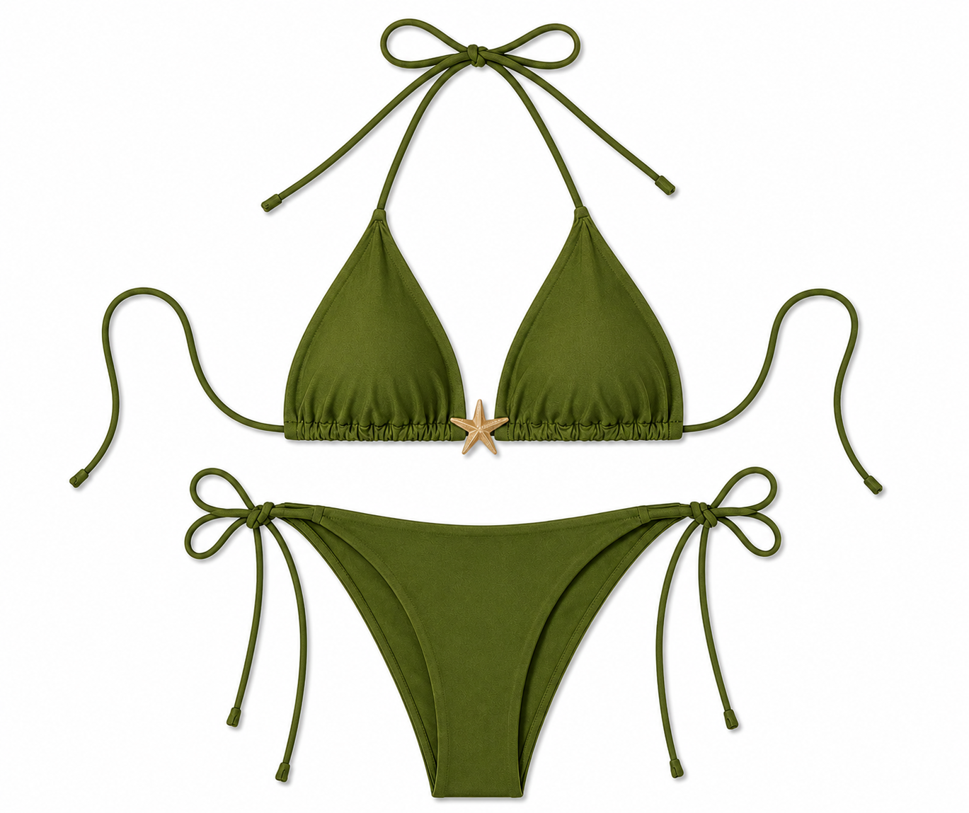 AuraMare Triangolo con Stella - Bikini donna Verde