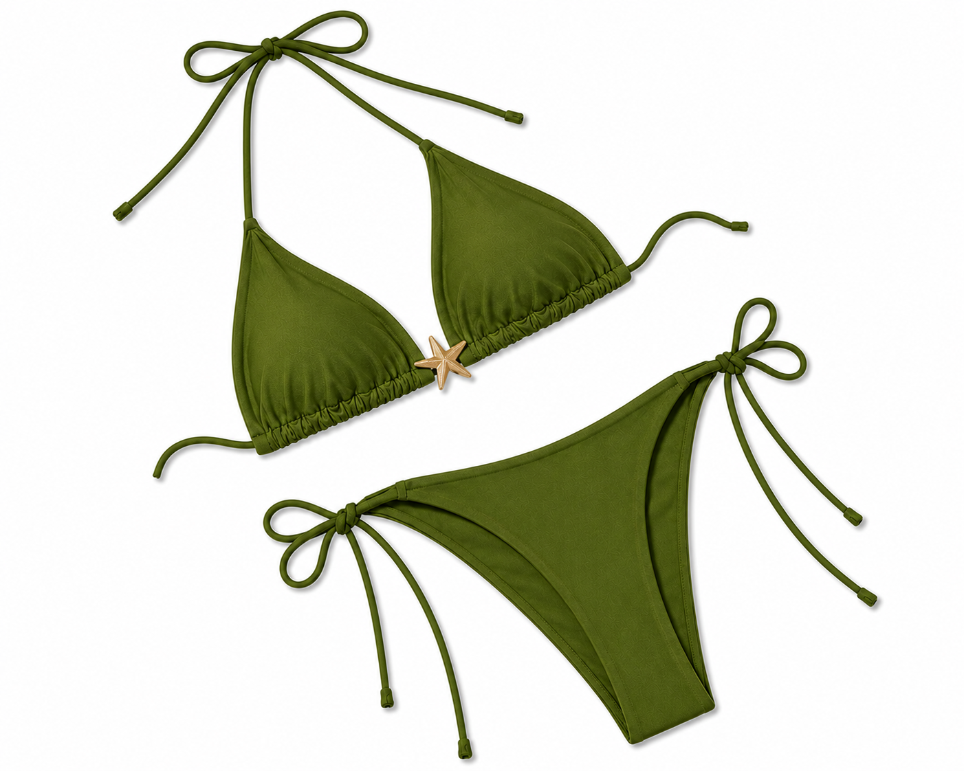 AuraMare Triangolo con Stella - Bikini donna Verde