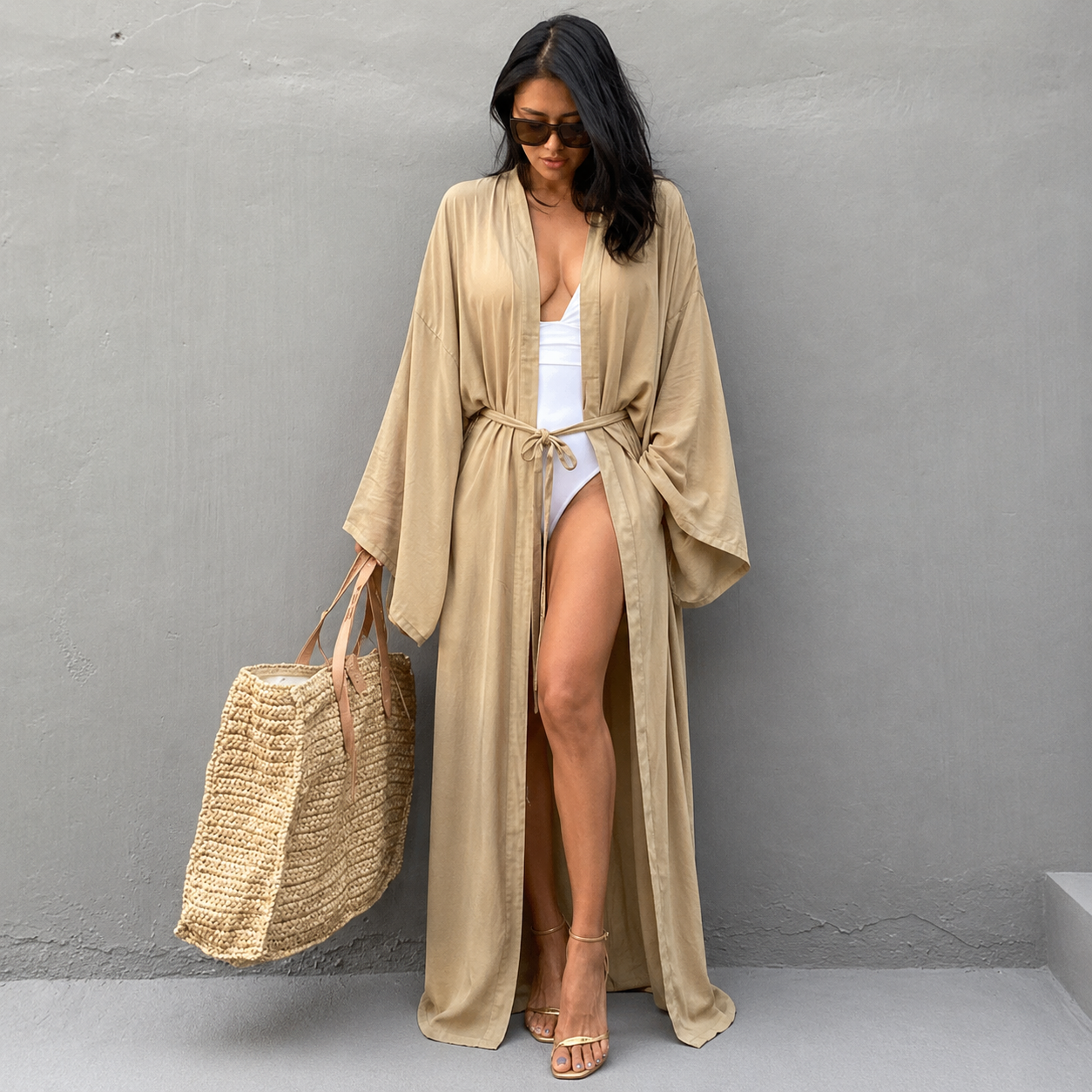 AuraMare Serena - Copricostume donna Beige