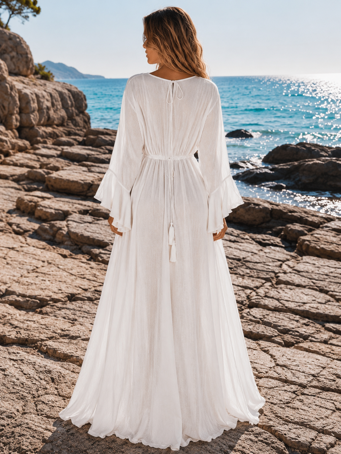 AuraMare Amalfi - Copricostume donna Bianco