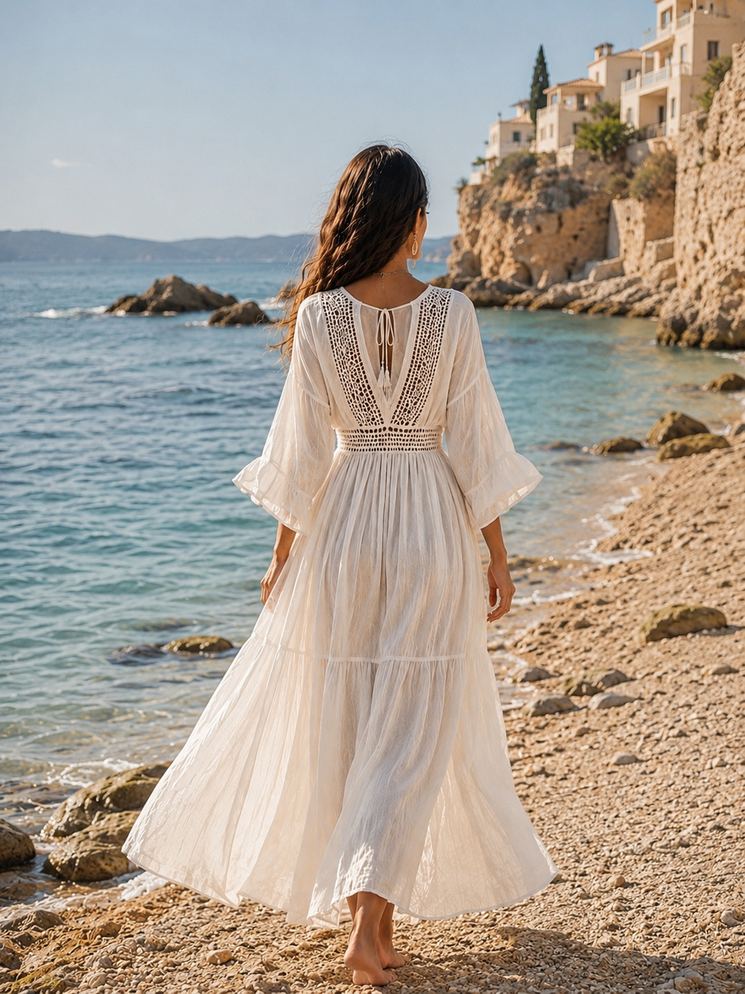 AuraMare Sole - Copricostume donna Bianco