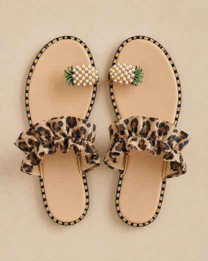 AuraMare Perla - Sandali bassi donna Leopardato